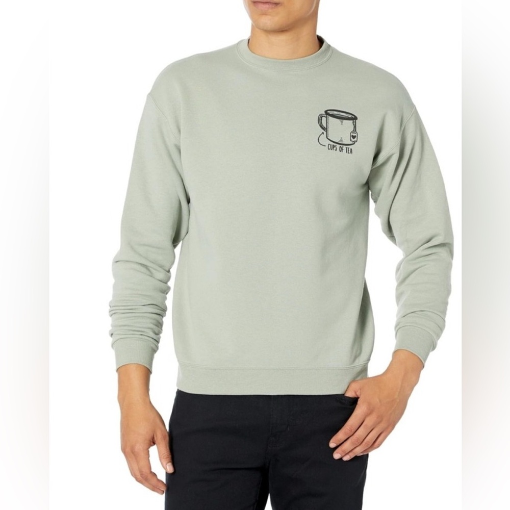 Ed Sheeran “A Cup of Tea” Olive Green UNISEX Crewneck Sweatshirt Promo Merch L